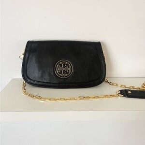 Tory Burch Black Crossbody Bag with Signature Logo